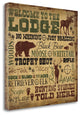 Welcome to the Lodge - Hunting by Shawnda Craig, 24"x24"