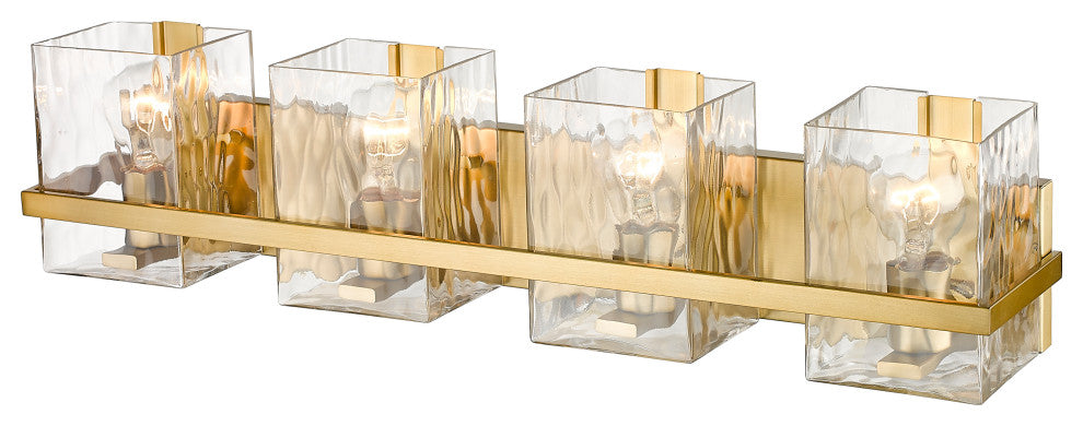 Zlite 1938-4V-MGLD 4-Light Vanity, Clear