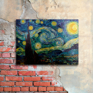 Vincent van Gogh 'Starry Night' Floating Brushed Aluminum Art