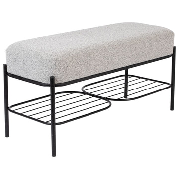 Gray Upholstered Bench | DF Milou