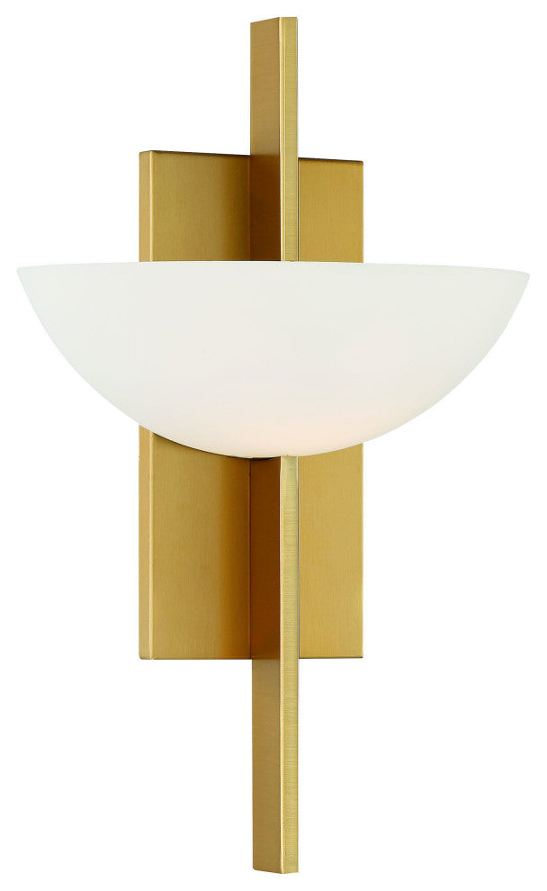 Fallon One Light Wall Sconce, Warm Brass