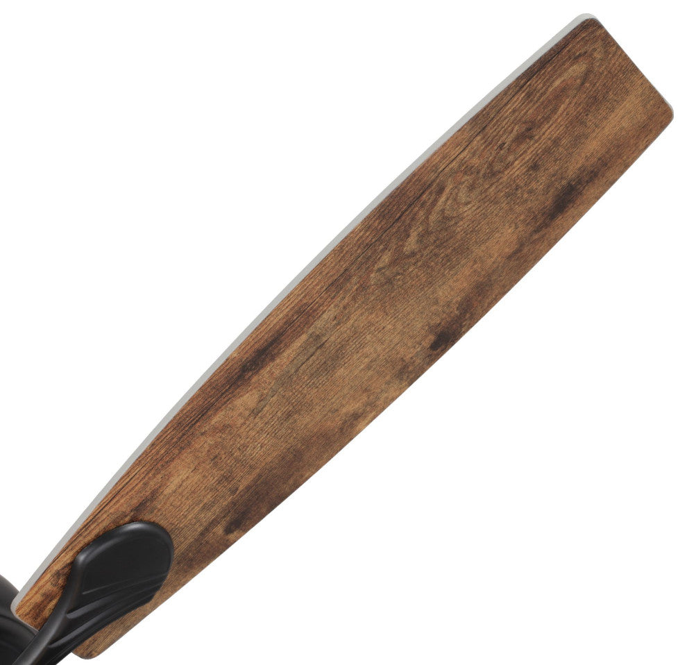 52 in Rustic Remote Control Ceiling fan in Matte Black