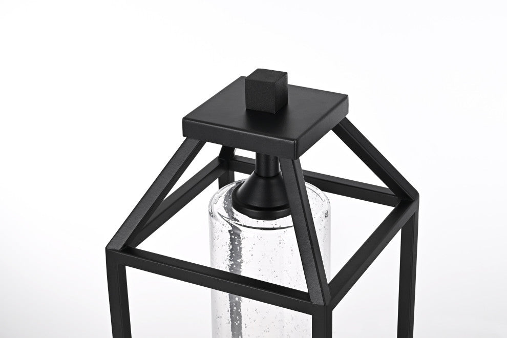 Home Living 21" Outdoor Post light, Black