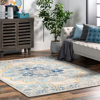 Nuloom Withered Bloom In Bouquet Area Rug, Blue 4'x6'