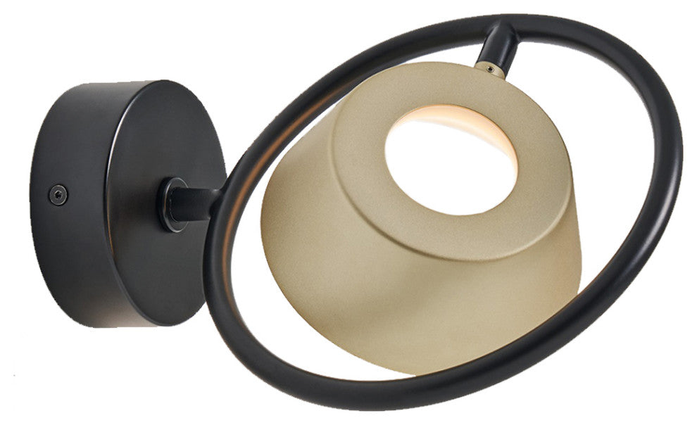 OLO RING Wall Lanp, Black/Champagne Gold