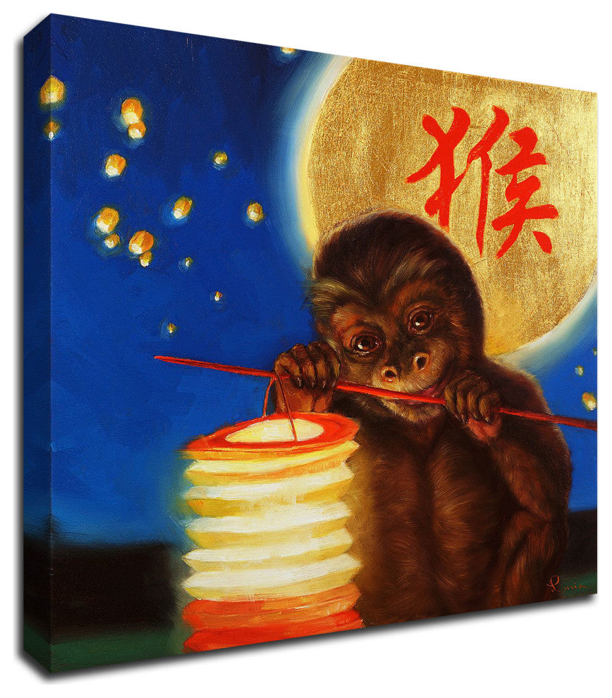 "Monkeyshine" by Lucia Heffernan, Print on Canvas, 24"x24"