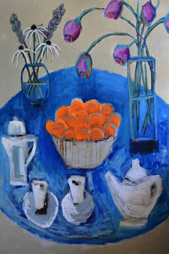 "Time for Tea" Painting Print on Wrapped Canvas, 40"x60"