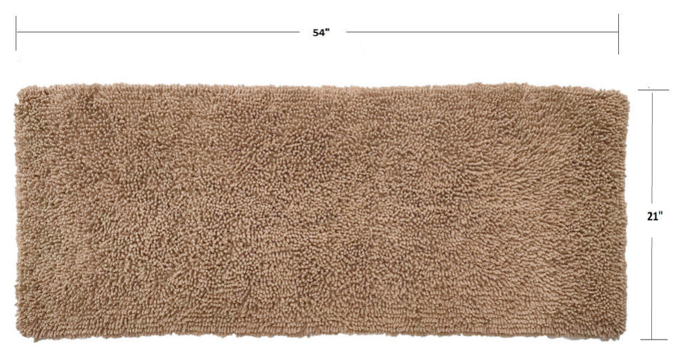 Fantasia Bath Rug Bath Rugs Set, 21"x54" Runner, Linen