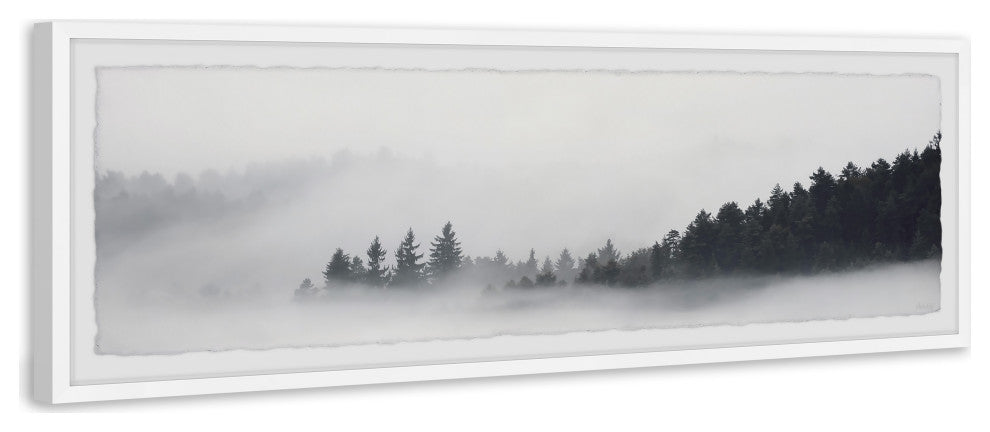 "Hazy Lake" Framed Painting Print, 45x15