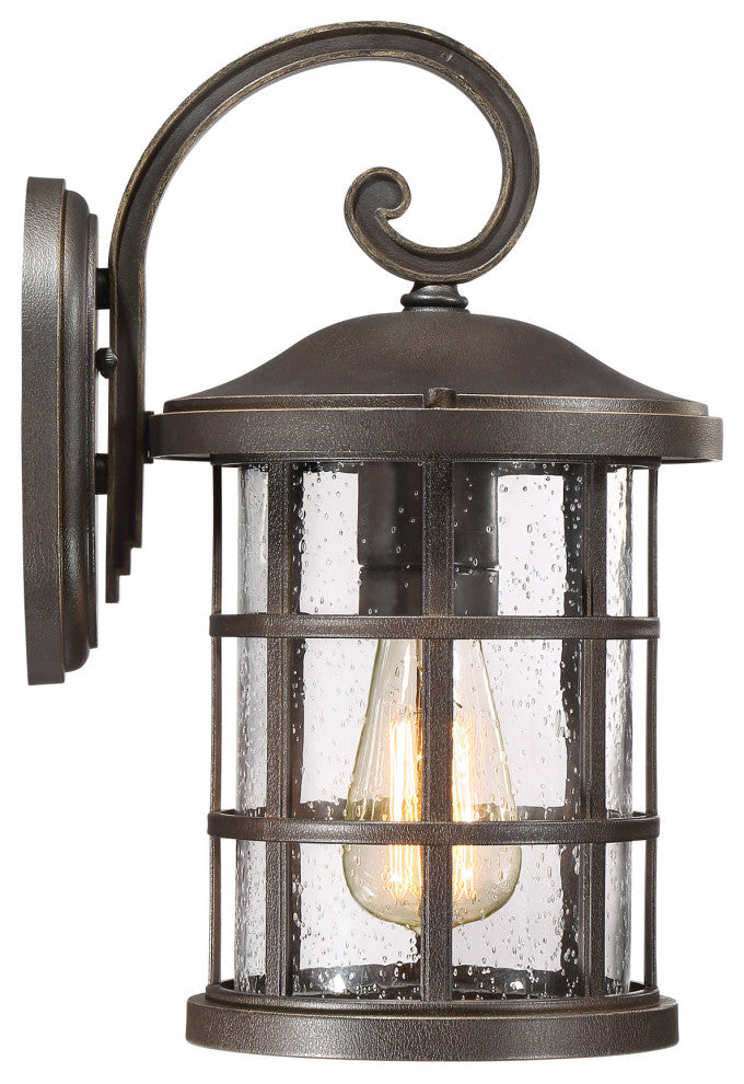 Quoizel CSE8408 Crusade 1 Light 14" Tall Outdoor Lantern Style - Earth Black