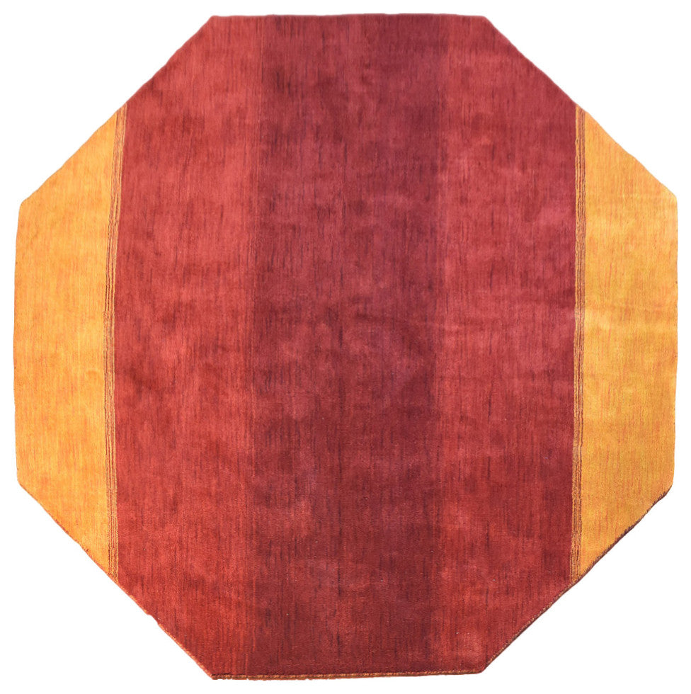 HAND KNOTTED LOOM WOOL ECO-FRIENDLY AREA RUGS-Rectangle,Orange Red,Contemporary