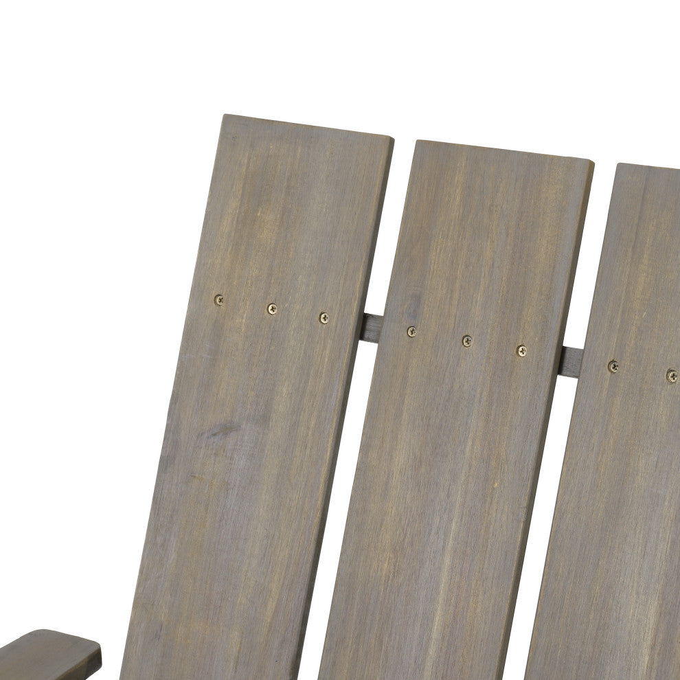 Gurekam Outdoor Foldable Adirondack Chairs, Set of 2, Gray
