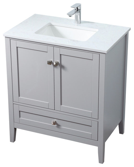 30" SIngle Bathroom Vanity, Grey