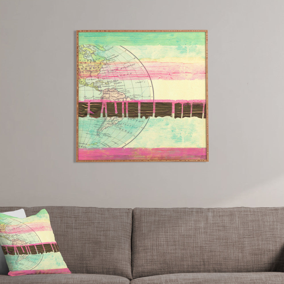 Deny Designs Dash And Ash World Traveler I Framed Wall Art