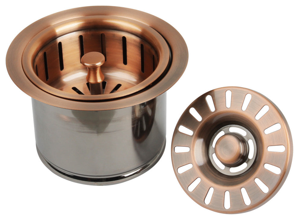 Copper Kitchen Sink Garbage Disposal Flange Stopper, Copper