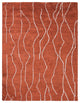 HAND KNOTTED LOOM SILK AREA RUGS-8'x11',Rectangle,Light Red White,Contemporary