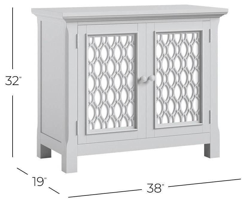Isabella 38 Luxury Mirrored Accent Storage Cabinet