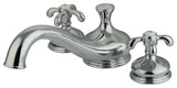 Kingston Brass KS333.TX French Country Deck Mounted Roman Tub - Polished Chrome
