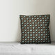 Folk Floral Pattern, Blue and Brown Throw Pillow Cover, 18"x18"