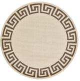 Unique Loom Beige Athens Modern 6' 0 x 6' 0 Round Rug
