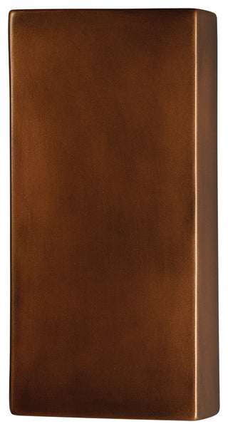 Ambiance Large Rectangle, Wall Sconce, Copper
