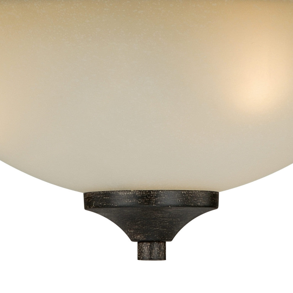 Vaxcel Halifax 2-Light Semi-Flush Mount, Aged Walnut