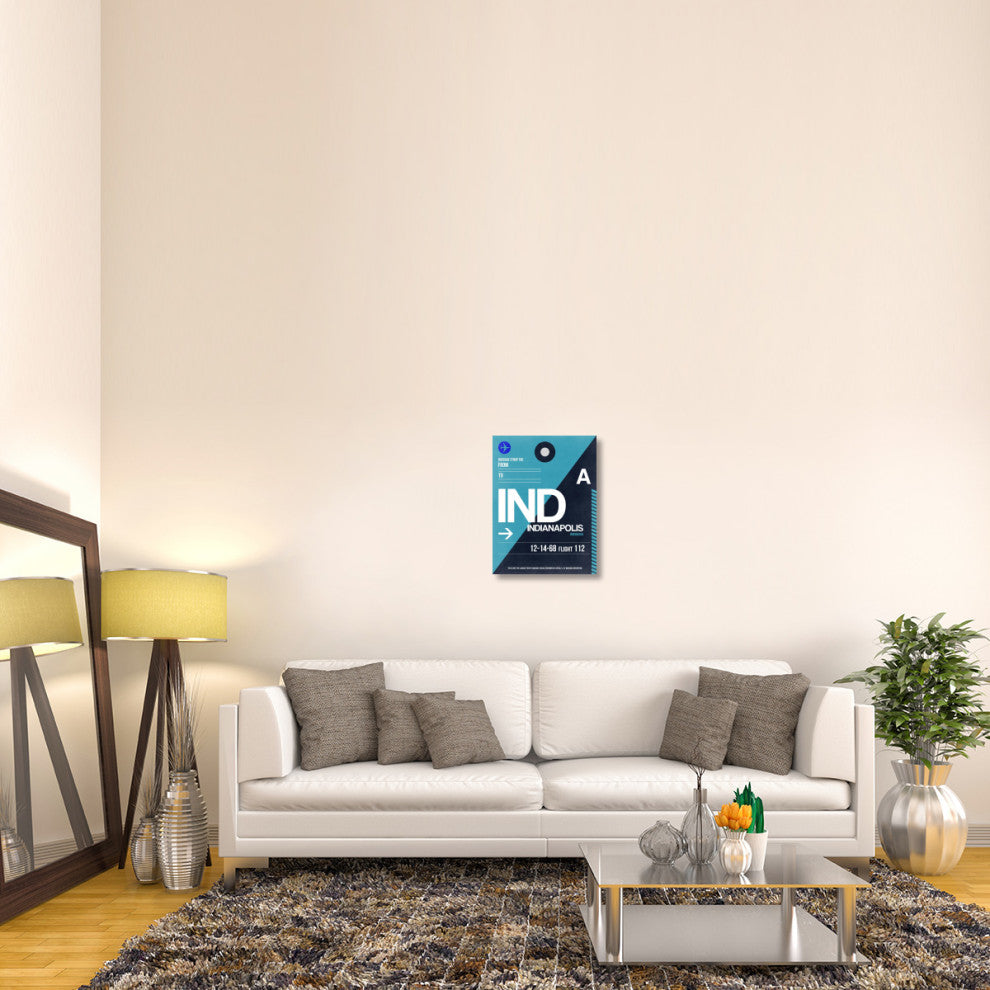 "IND Indianapolis Luggage Tag 2" Fine Art Print