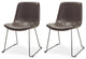 Sawyer I Dining Chair, Set of 2, Black, Genuine Leather