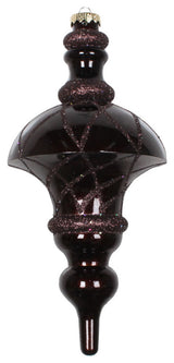 10" Chocolate Candy Glitter Net Top Orn