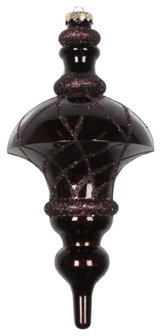 10" Chocolate Candy Glitter Net Top Orn