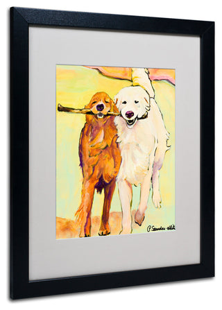'Stick with Me' Matted Framed Canvas Art by Pat Saunders-White