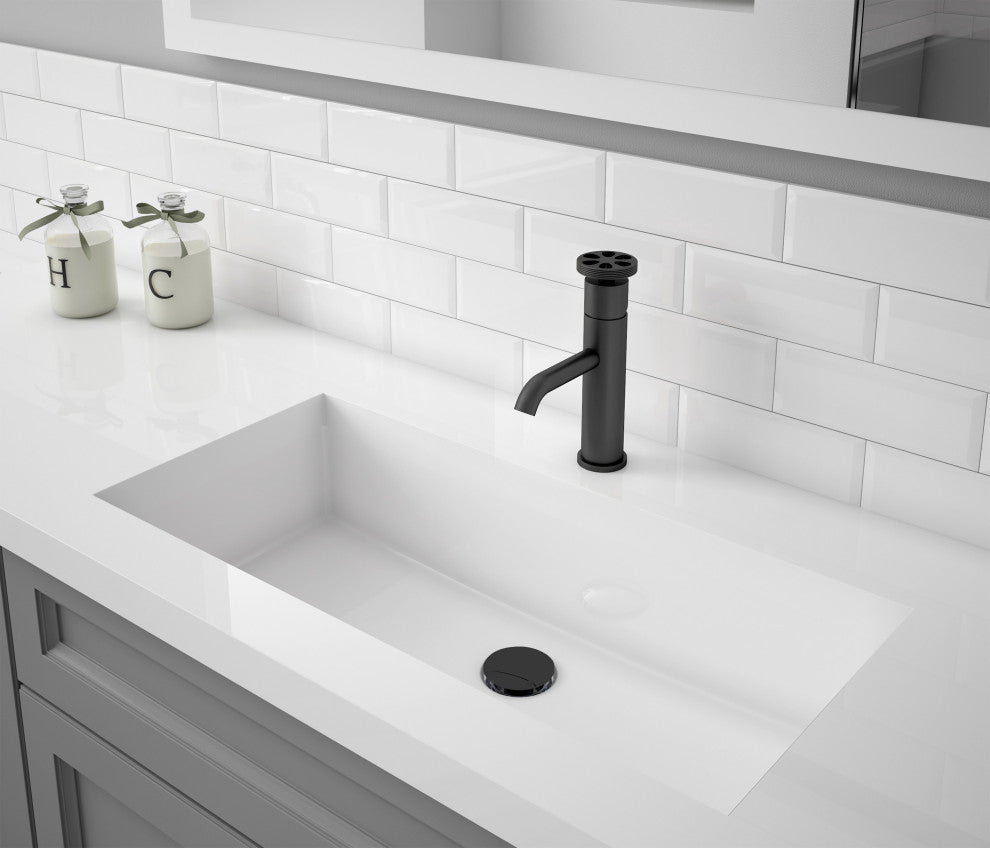 Nova Series Single Lever Bathroom Faucet, Matte Black