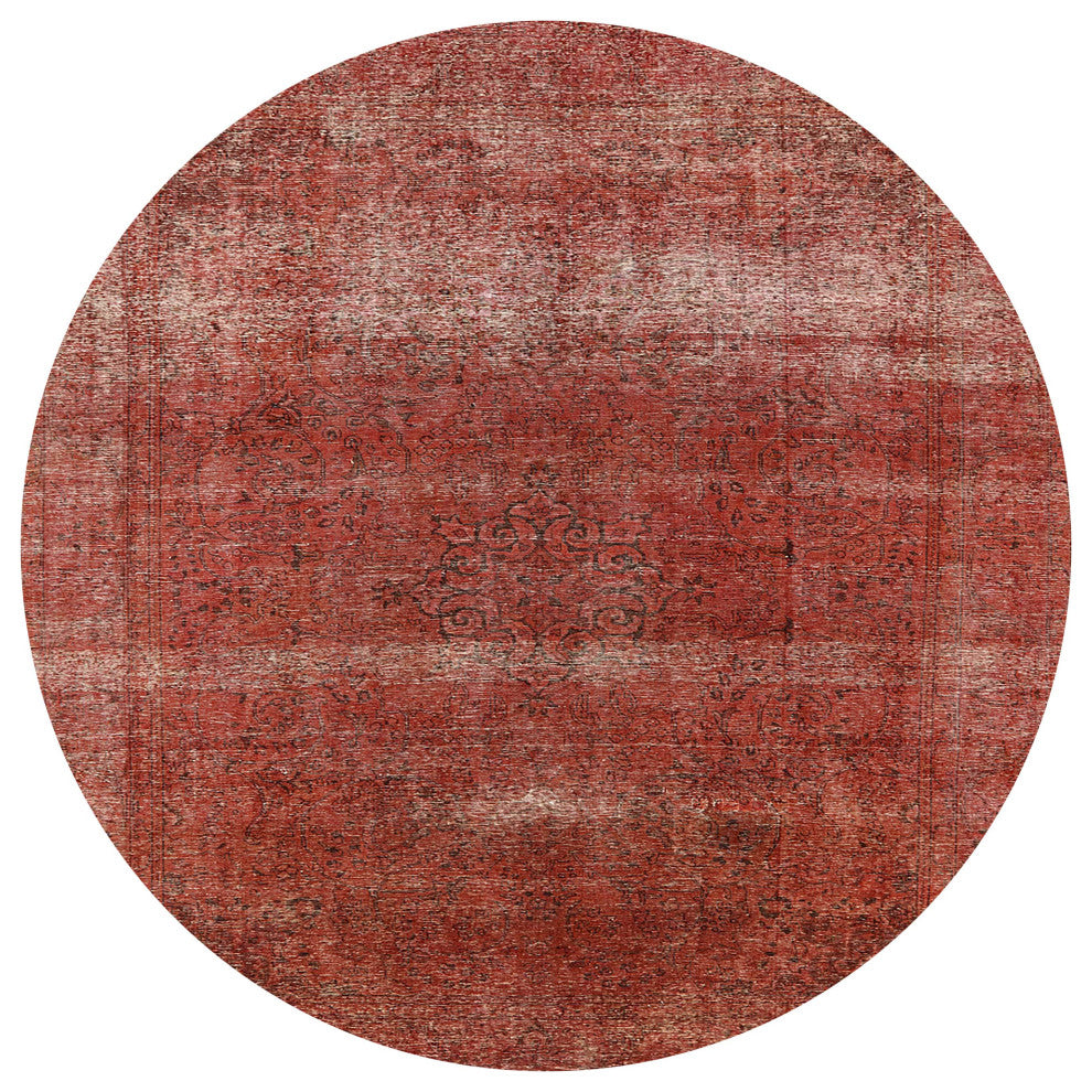Ahgly Company Indoor Round Mid-Century Modern Area Rugs, 3' Round