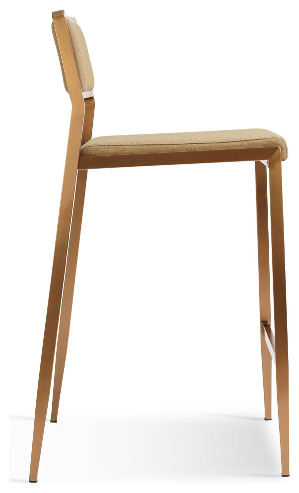 Gale Tan Basketweave Stackable Stool, Set of 2