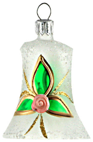 White Bell With Modern Flowers Ornament