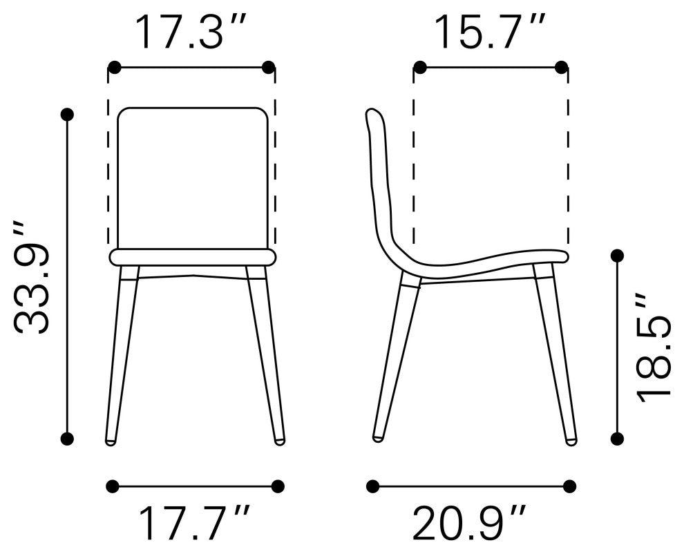 Jericho Dining Chair (Set of 2) Gray