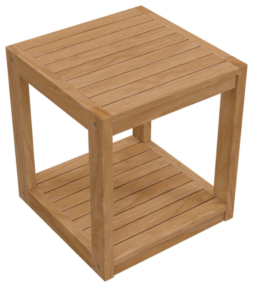 Carlsbad Teak Wood Outdoor Patio Side Table
