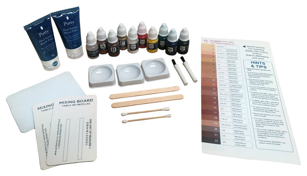 CalFlor Hard Surface Repair Kit for Laminate, Wood, Tile, Vinyl, LVT, WPC