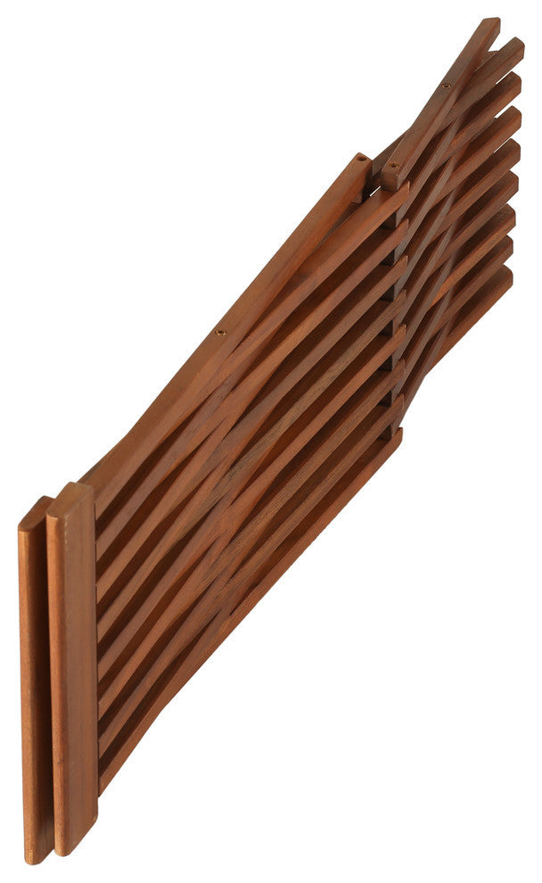 Bare Decor Leaf Folding Counterstool, Solid Teak Wood 24" high