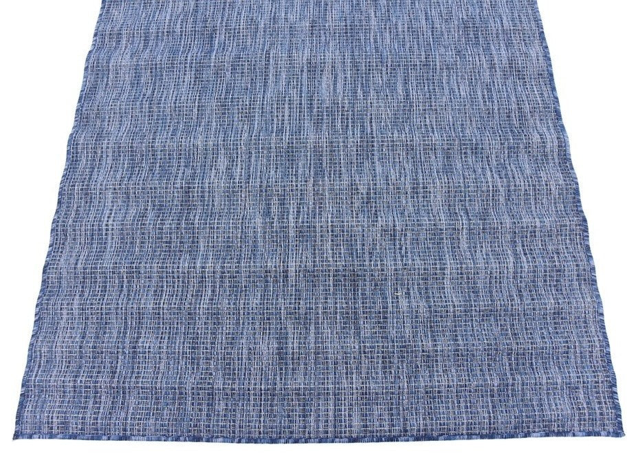 Unique Loom Blue Solid Outdoor 4' 0 x 6' 0 Area Rug