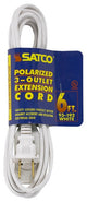 Satco 93-192 6 ft. Indoor Polarized 3-Outlet Extension Cord