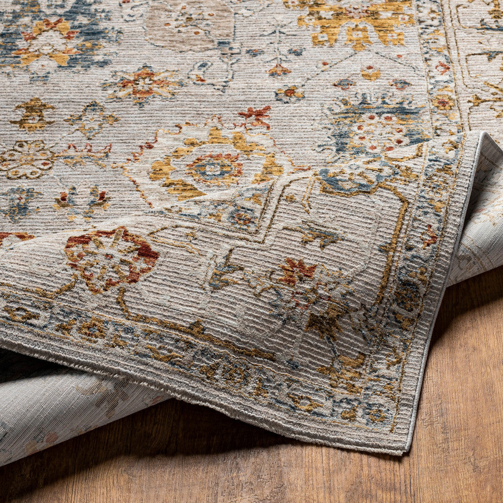 Reina REN-2307 Gray Multi Machine Woven 2'7" x 10' Rug