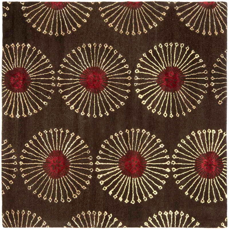 Safavieh Soho soh821b Rug, Coffee/Brown, 6'0"x6'0" Square
