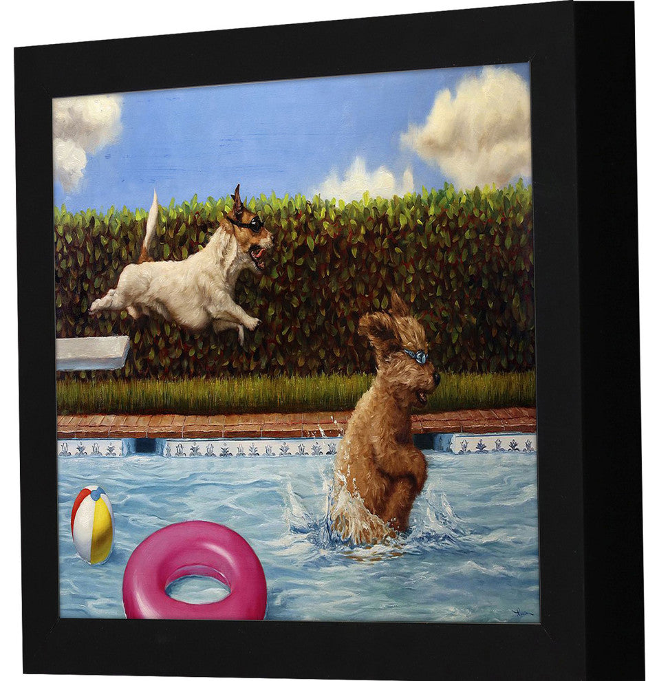 Pool Party II Non-Glass Framed Art