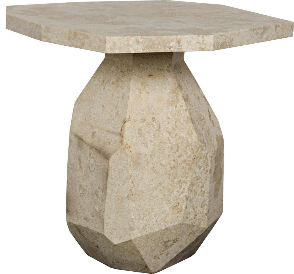 Sophisticated White Marble Side Table