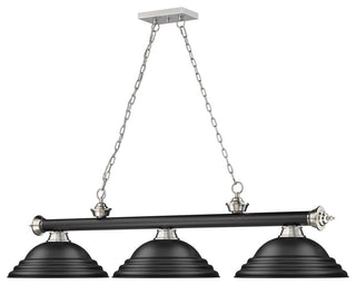 Zlite 2306-3MB-BN-SMB 3-Light Billiard, Matte Black