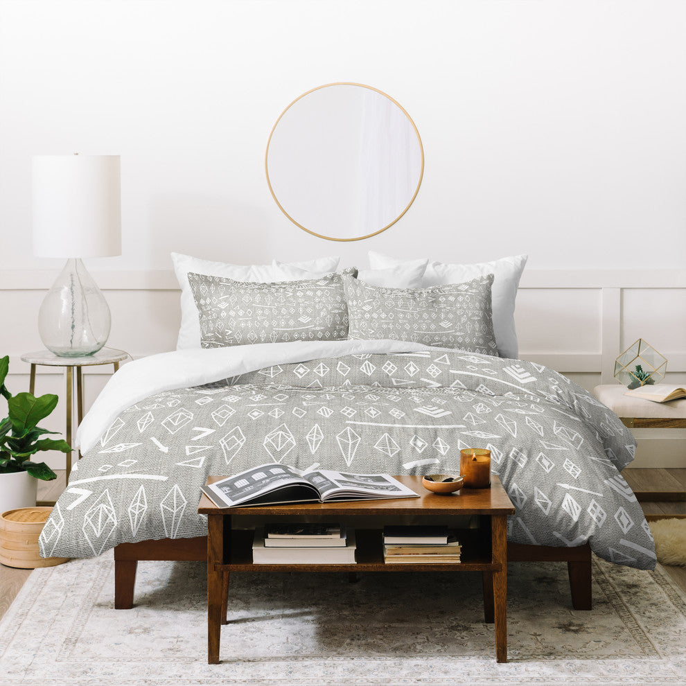Iveta Abolina White Morning Duvet Cover Set, Queen