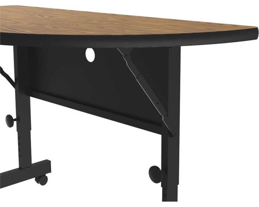 Correll 24"W x 48"D Deluxe High Pressure Top Flip Top Table in Medium Oak