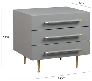 Trident Nightstand, Gray