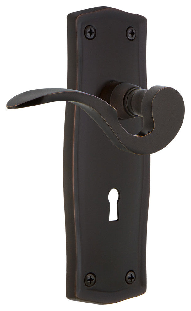 Prairie Plate With Keyhole Manor Lever, Timeless Bronze, Double Dummy, Non-Hand
